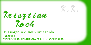 krisztian koch business card